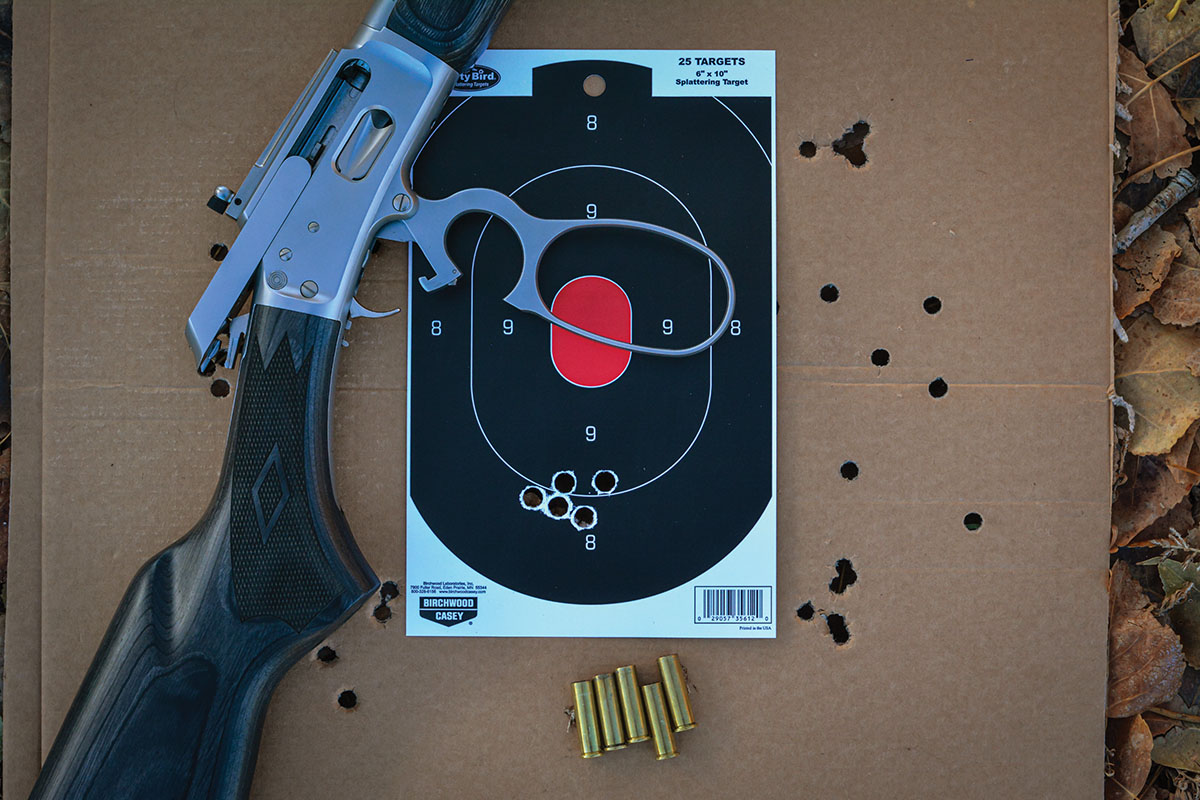 Accuracy testing was conducted at 75 yards, and the new Ruger Marlin 357 Magnum proved accurate with a variety of loads containing both jacketed and cast bullets.